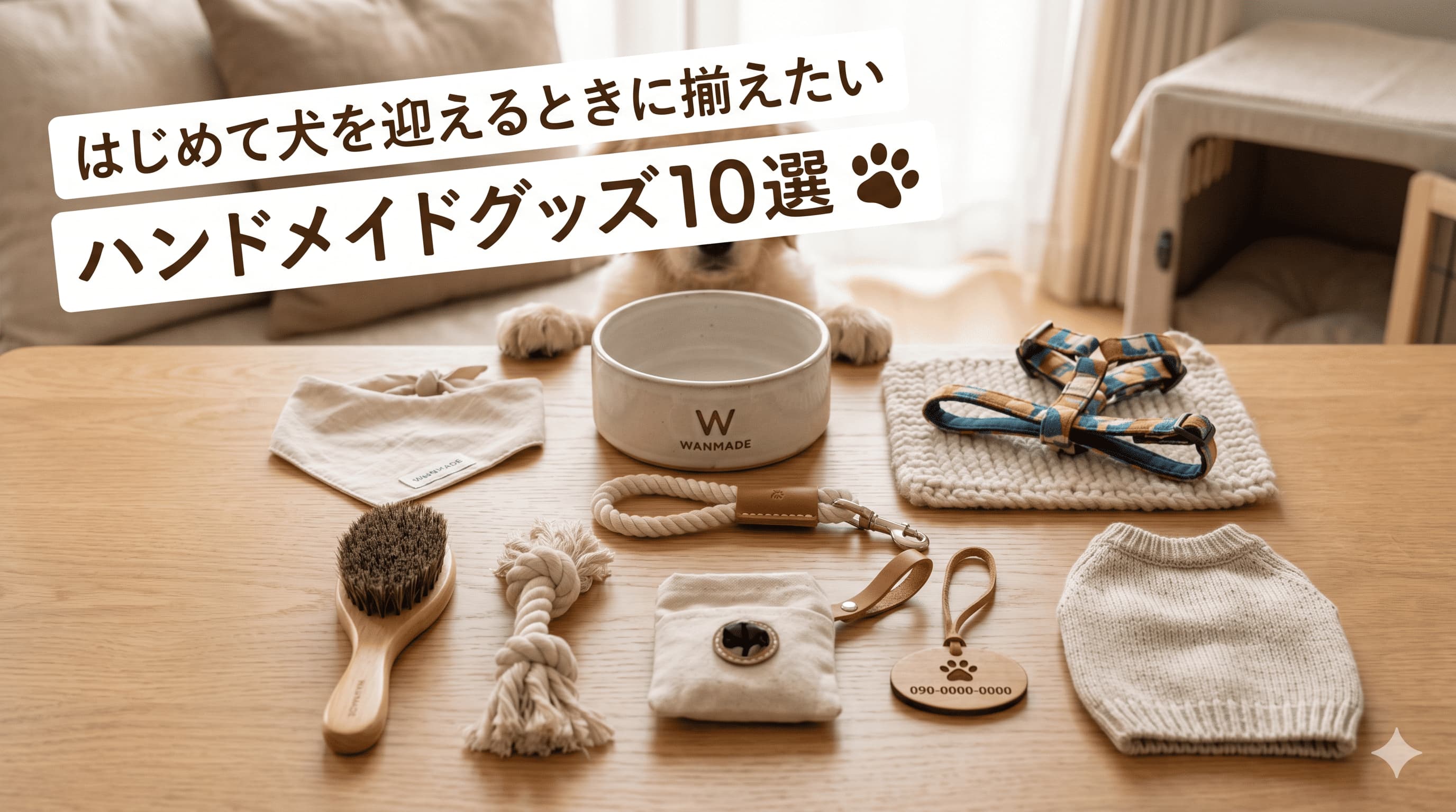はじめて犬を迎えるときに揃えたいハンドメイドグッズ10選
