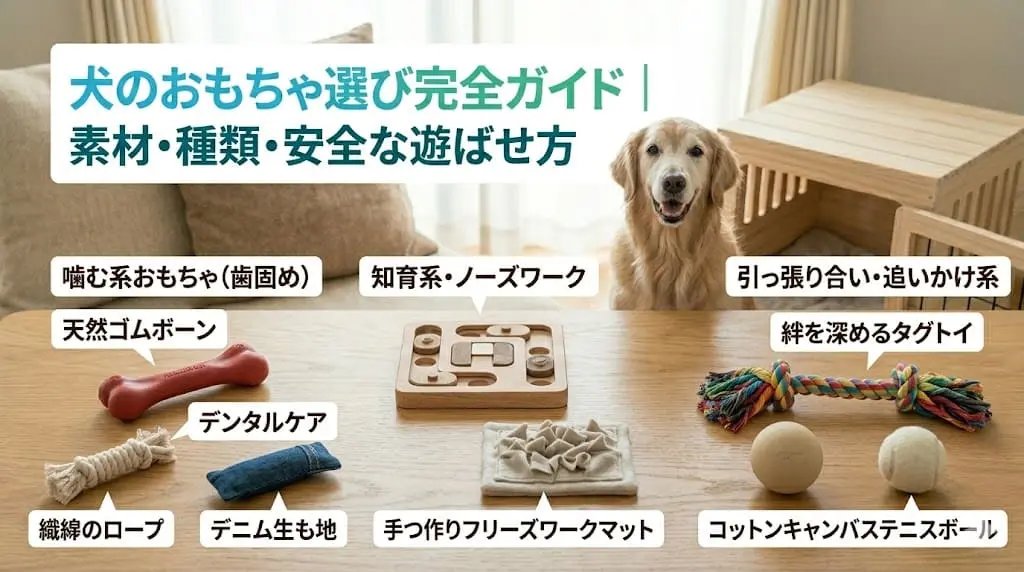 犬のおもちゃ選び完全ガイド|素材・種類・安全な遊ばせ方