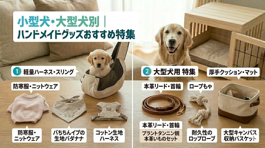 犬のサイズ別グッズの選び方 | 小型・中型・大型、体格別の基準