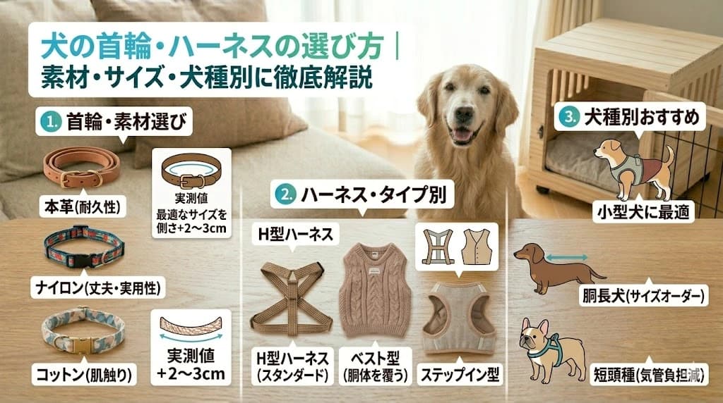 犬の首輪・ハーネスの選び方を徹底解説 | 愛犬に合う一本の見つけ方を紹介します
