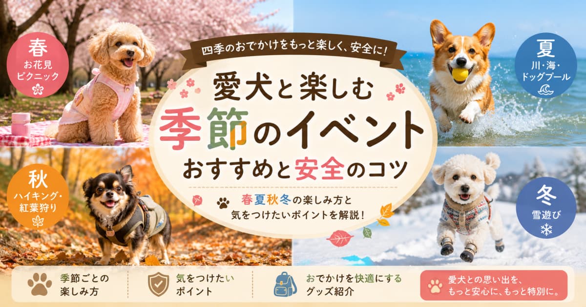 愛犬と一緒に楽しめる!おすすめの季節イベント | 春・夏・秋・冬、四季のおでかけと安全のコツ