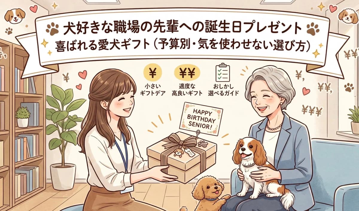 【予算別・気を使わせない選び方】犬好きな職場の先輩への誕生日プレゼントの選び方