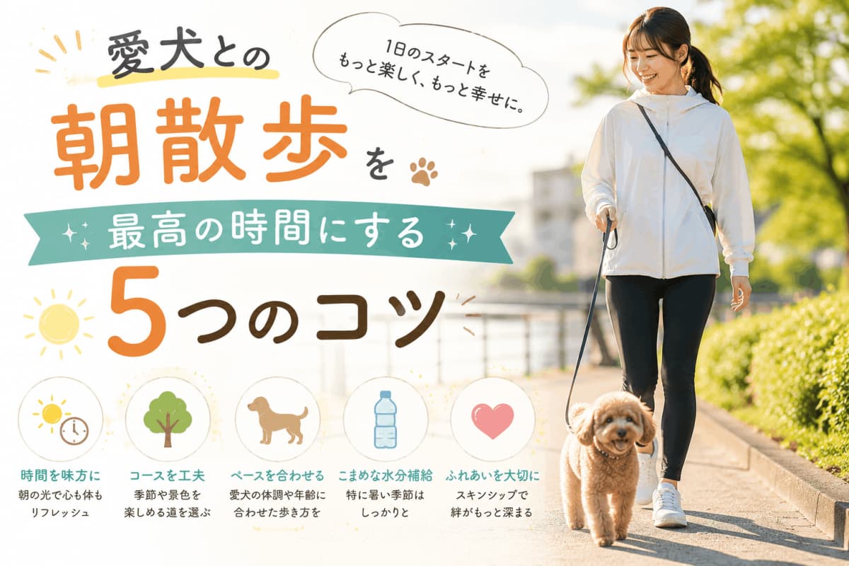 愛犬との朝散歩を最高の時間にする5つのコツ