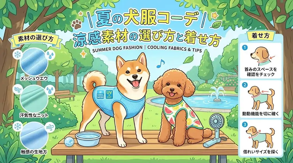 夏の犬服コーデ | 涼感素材の選び方と着せ方