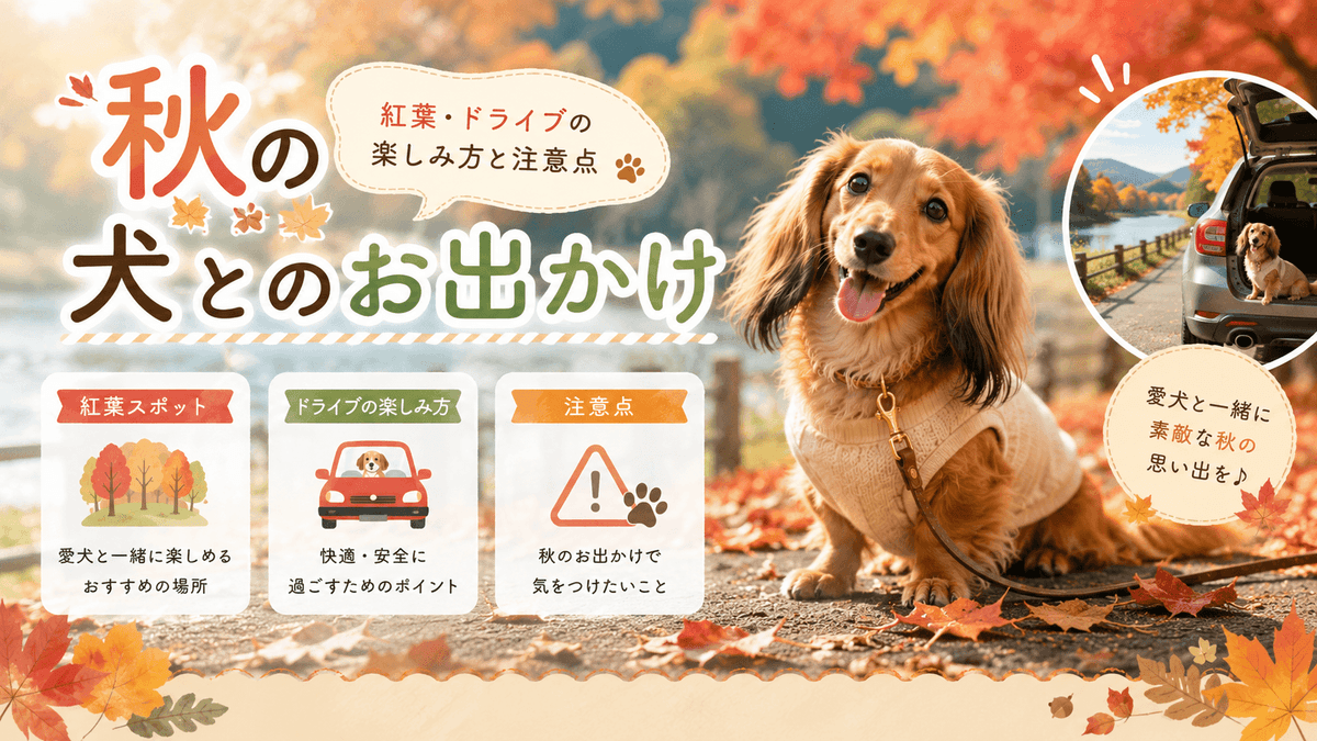 秋の犬とのお出かけ | 紅葉・ドライブの楽しみ方と注意点