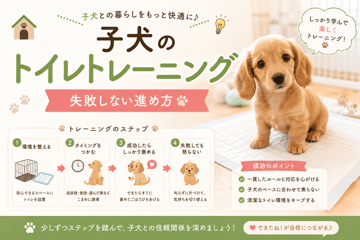 子犬のトイレトレーニング|失敗しない進め方