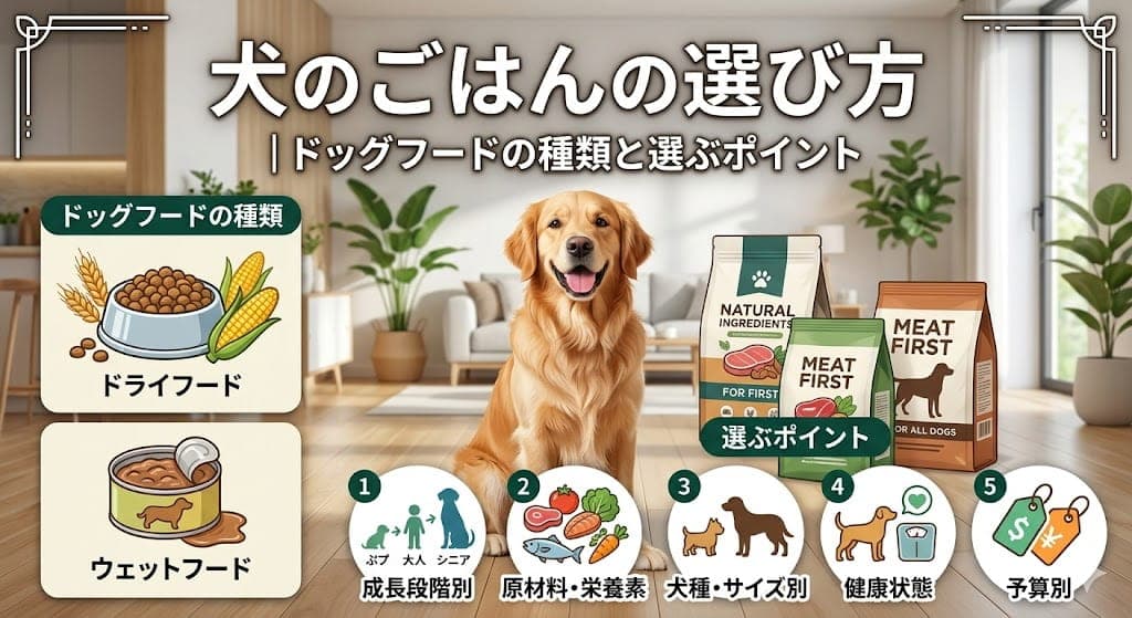 犬のごはんの選び方|ドッグフードの種類と選ぶポイント