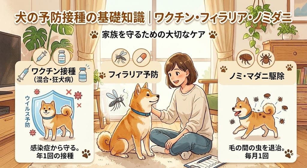 犬の予防接種の基礎知識|ワクチン・フィラリア・ノミダニ