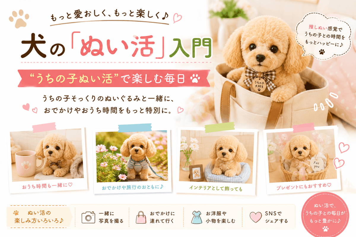 犬の「ぬい活」入門|“うちの子ぬい活”で楽しむ毎日