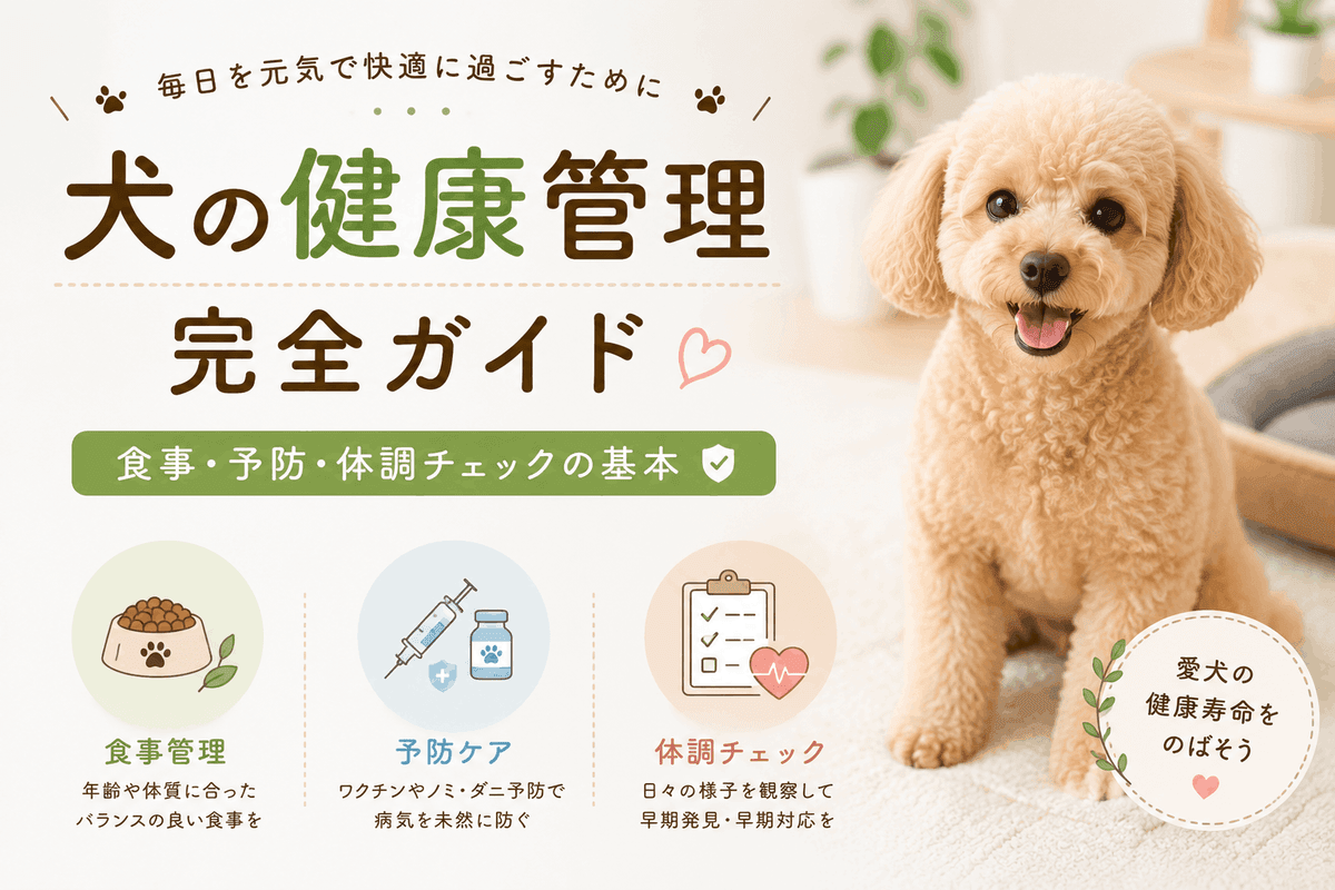 犬の健康管理完全ガイド|食事・予防・体調チェックの基本