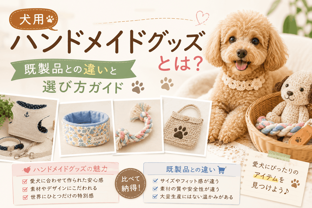 犬用ハンドメイドグッズとは?既製品との違いと選び方ガイド