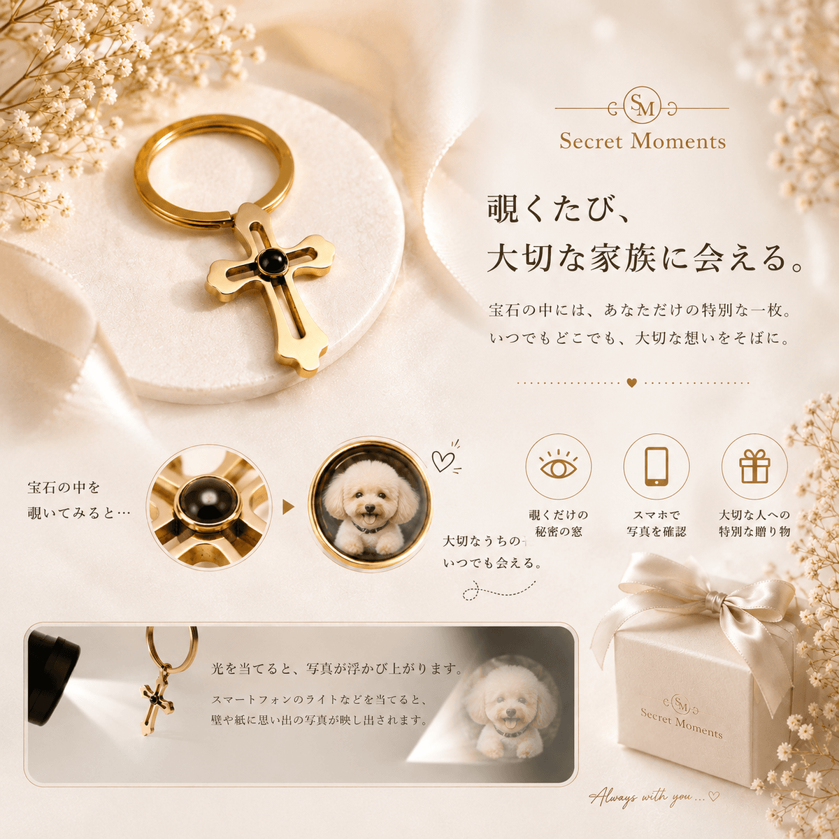 Secret Moments 覗くたび、大切な家族に会える。 世界にひとつだけの思い出を、いつもそばに。 | アクセサリー・ジュエリー ハンドメイド