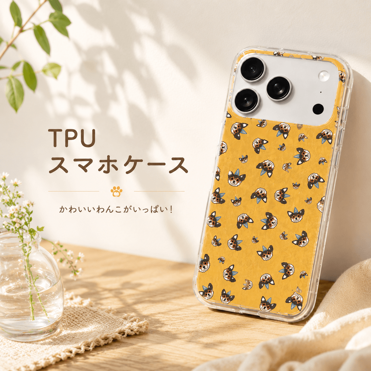 うちの子イラスト TPUスマホケース(iPhone17 Pro / ProMax / 17 Air対応)